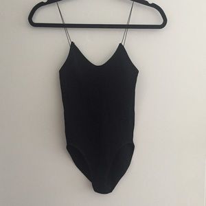 Black one piece leotard